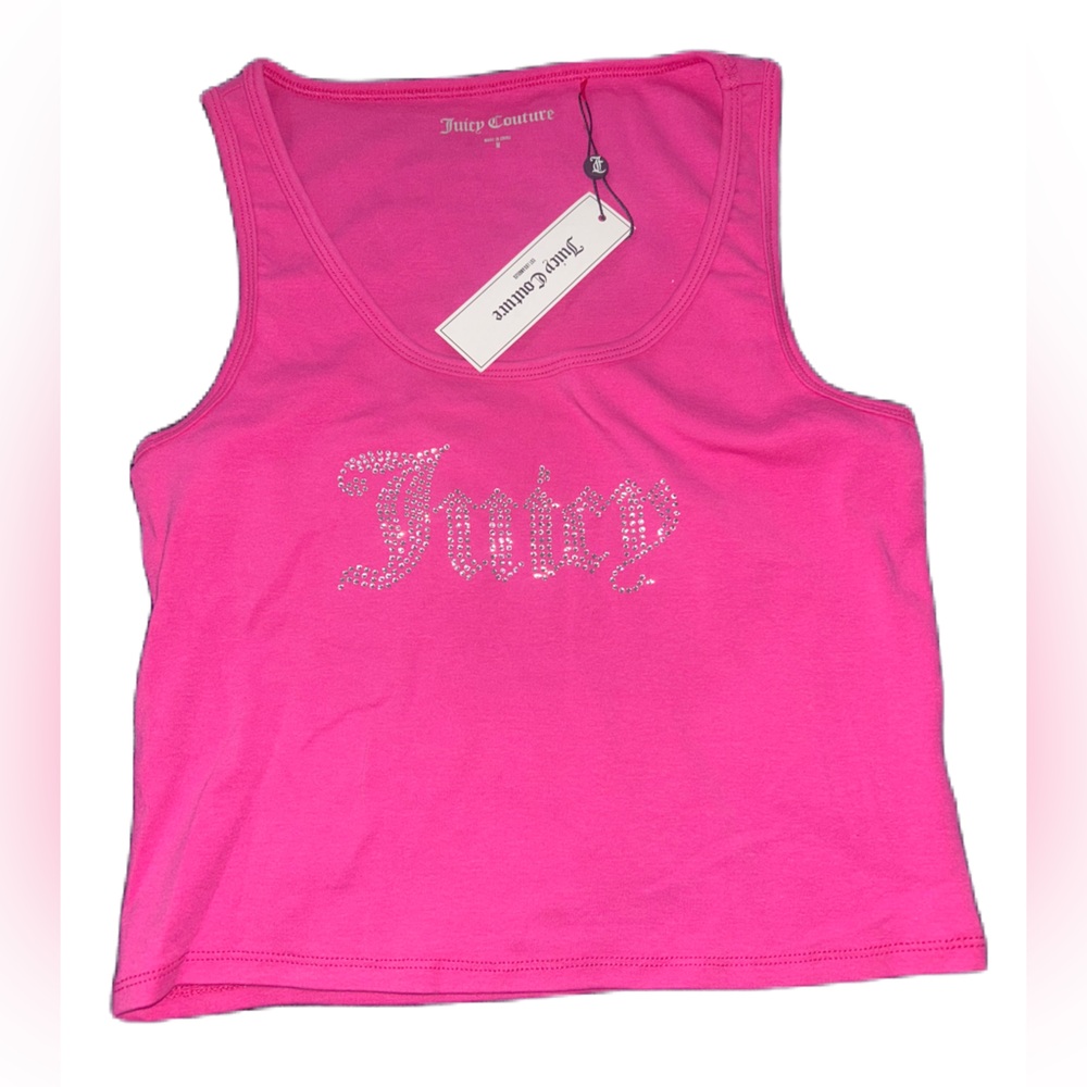 Juicy Couture Fuchsia Tank with Rhinestone Logo